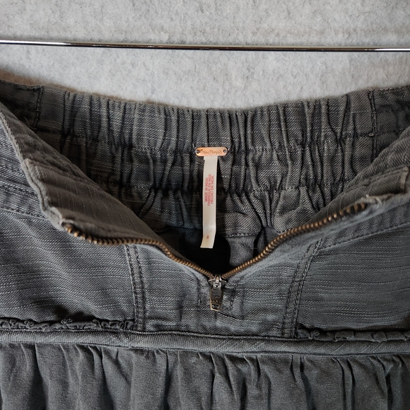 Free People Frost Bite Mini Skirt Layerd Ruffle Womens Size 8 Gray Y2k Style - Picture 5 of 13